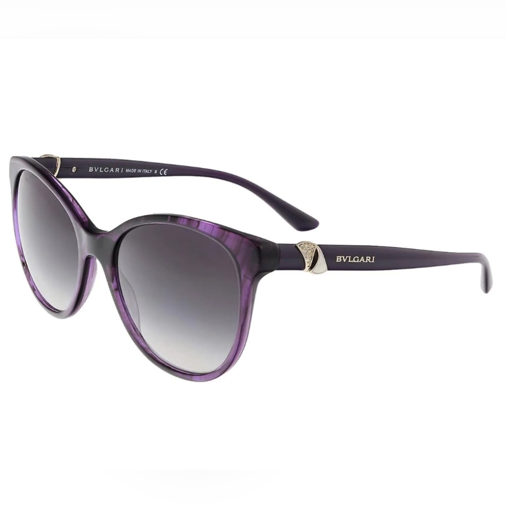 Bvlgari Purple Rhinestone Sunglasses